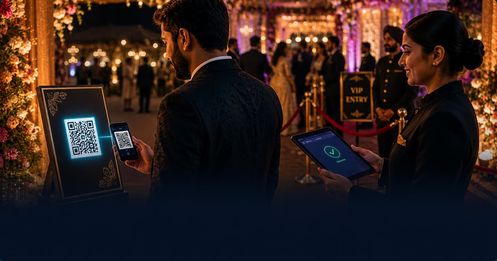 QR Code Guest Check-In for Weddings and Large Events — logistics